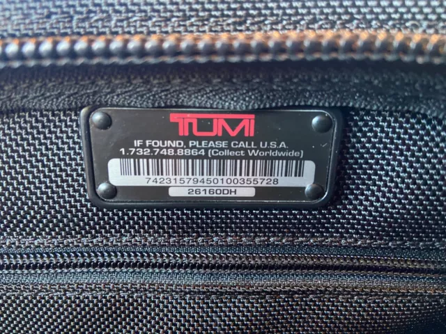 Tumi Alpha Expandable Organizer Computer Brief Ballistic Nylon 26160DH