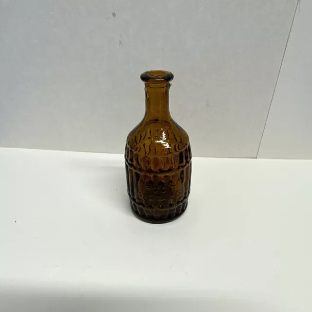 Bottle MINI ROOT BITTERS Brown Wheaton Glass Vintage Miniature 3”