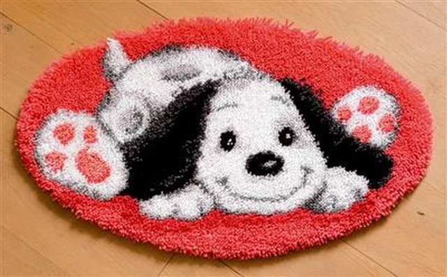Alfombra Anudable Vervaco ""Perro Jugando"" Predibujado PN-0143941