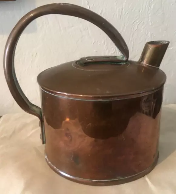 Vintage Kettle Watering Can Heavy Copper Metal