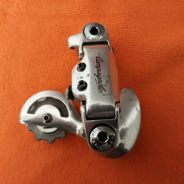 Dérailleur Arrière Campagnolo Record 10 Vitesses - Cage Courte - Titane Et Carbone - Occasion Fonctionnel