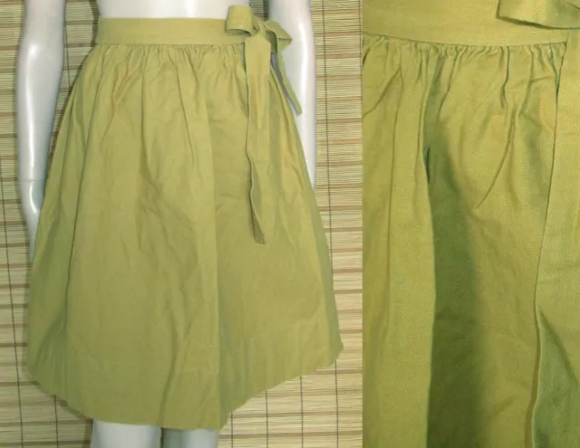 Grembiule Dirndl Color Ocra - Cotone - Vintage - Taglia Unica