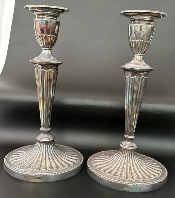 Antique England Silver Candle Holders Candlesticks Candelabras Hallmarked 11,25" 3