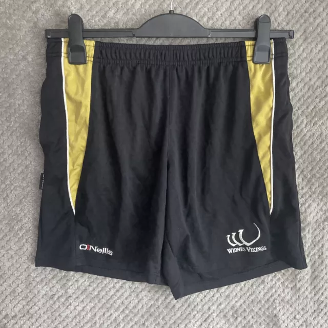 Widnes Vikings Mens Shorts Size Large Black And Gold