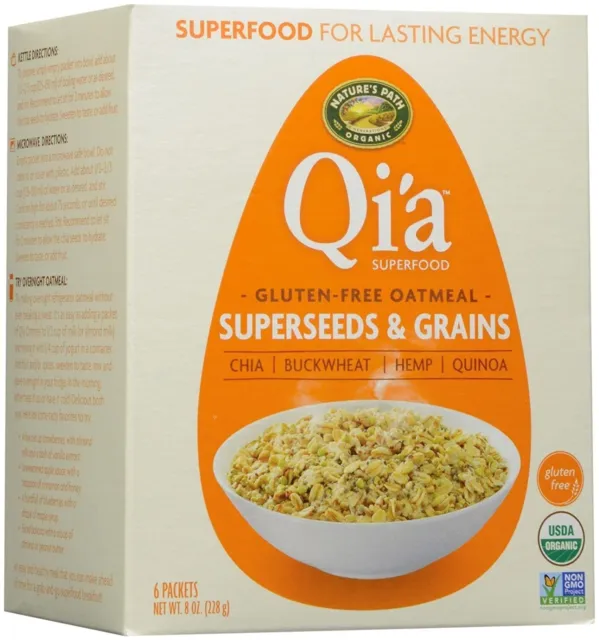 Qi'a Superfood Organic Gluten Free Superseeds and Grains Instant Oatmeal