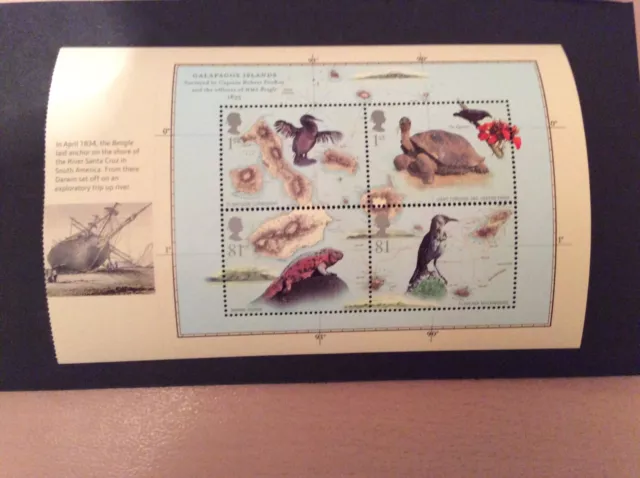 GB QEII Stamps CHARLES DARWIN Prestige Booklet Pane ex DX45 2009 MNH CHEAP 