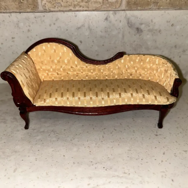 Dolls House Miniature 1:12th Scale Small Chaise Longue Living Room Furniture