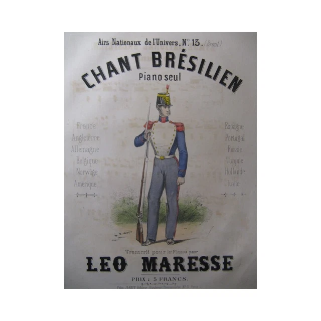 MARESSE Léo Chant Brésilien Piano XIXe