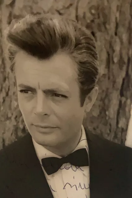 Marcello Mastroianni foto con autografo e dedica originale. Autogramme 