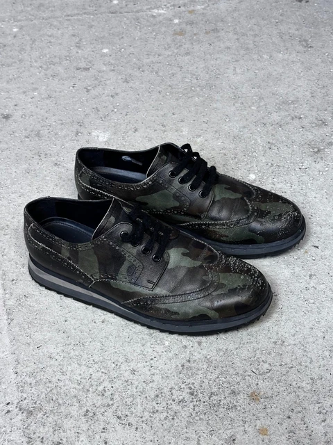 MENS SIZE 11 Prada Brogue Shoe With Wedge Sole In Oxblood  display picture 2