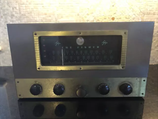 Mint The Fisher 70-RT FM/AM Superhederodyne Tube Tuner Receiver 1954