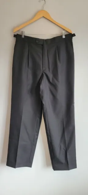 Black Trousers Size W36R Allders Teflon Coated Mens