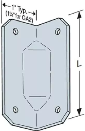 Simpson Strong-Tie GA1 2-3/4-Inch Gusset Angle 100 Pk