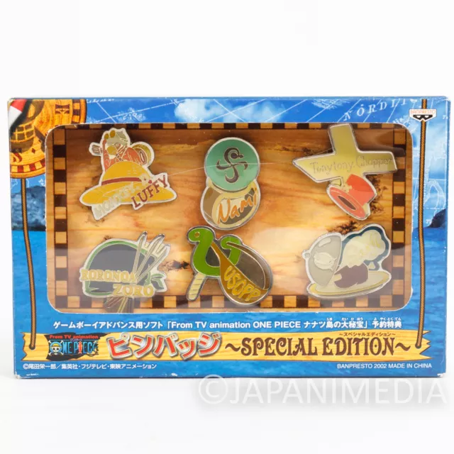 One Piece Enamel Pins Metal Badges Set 6 Types Limited Japan Luffy