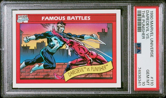 Just Graded 1990 Marvel Universe #110 Daredevil Vs The Punisher Psa 10 Gem Mint