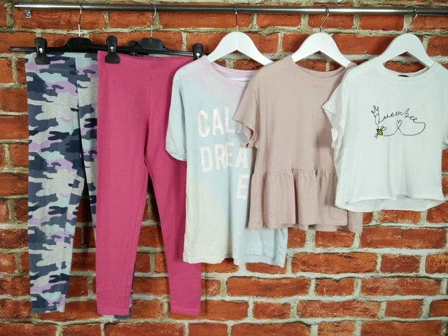 Bundle Ragazze Età 10-11 Anni Matalan M&S Leggings Mimetici Bambini 146Cm