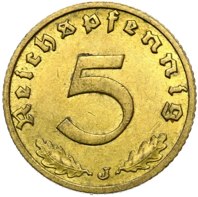 Deutsches Reich - 3. Drittes Reich - Münze - 5 Reichspfennig 1938 J