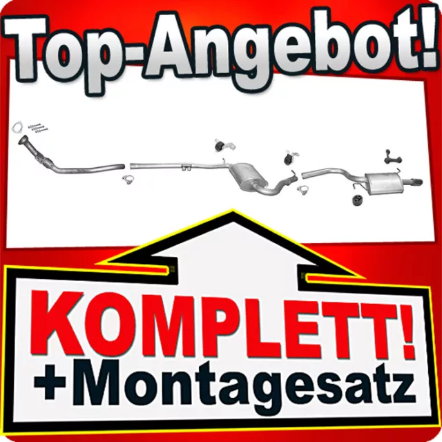 Auspuff für AUDI A4 (B6) (B7) 2.0 130PS Stufenheck / Kombi + Rohr  ab 06.2003