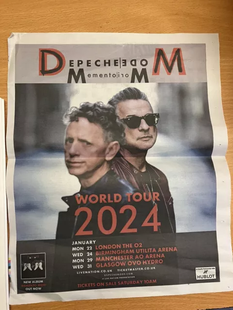 DEPECHE MODE CONCERT TICKET Manchester Arena Scrapbook Flyers And Newspaper Arti 3