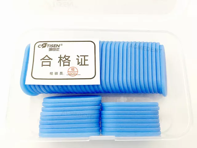 100Pcs Dental Thermoplastic Wax TEMP TABS Impression Trays Temporary Crown BLUE