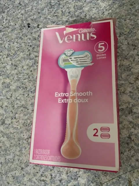 ☀️ Gillette Venus Extra Smooth Womens Razor & 2 Refill Cartridge Openbox