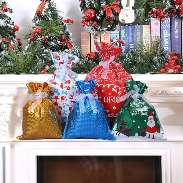 30PCS Christmas Gift Bags Storage Party Gift Foil Packaging Christmas Tree Decor 2