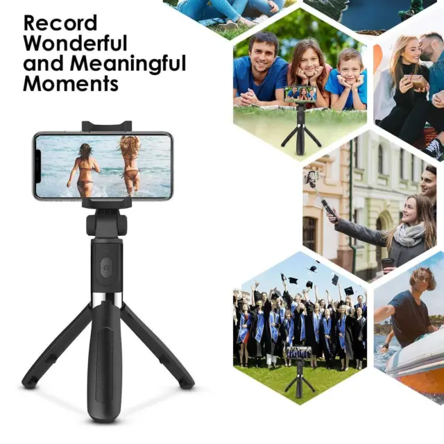 Bluetooth Selfie Stick Stange Stativ Monopod Smartphone Handy Halterung vlog STA