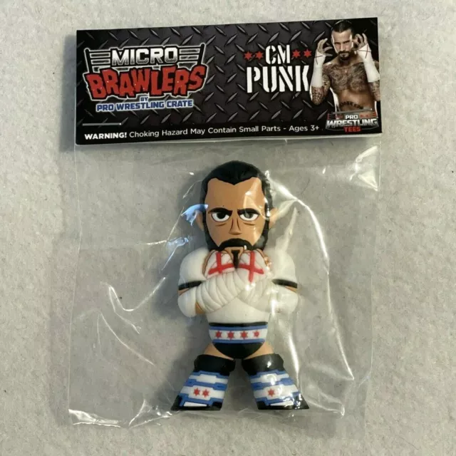 CM Punk Micro Brawler - AEW WWE mini figure - All Elite Wrestling