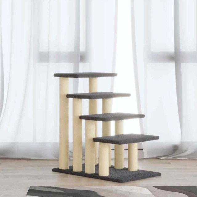 Arbre à chat avec griffoirs en sisal Gris foncé 63 cm