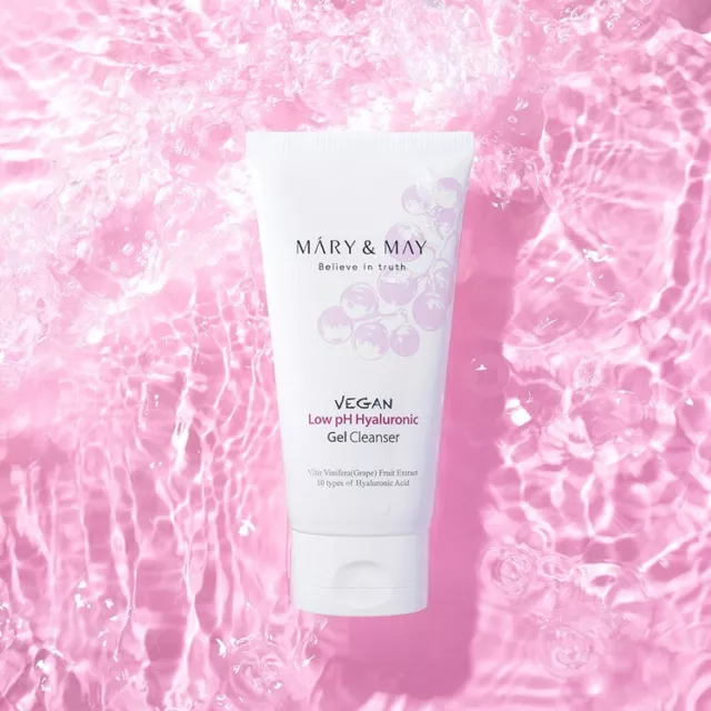 Mary&May Vegan Low pH Hyaluronic Gel Cleanser, Korean Cosmetics, Kbeauty, sample