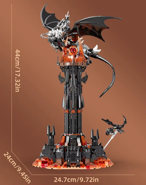 Plastic Translucent Building Blocks FELL BEAST MAGIC Tower Castle Building Blocks Fortress Model Bricks Toy ...