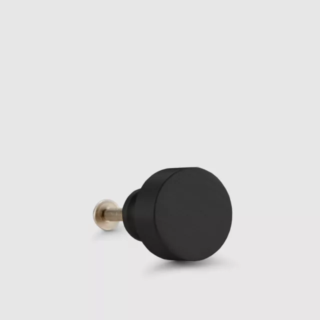 Small Matte Black Brass Round Kitchen Drawer Knob Cabinet Door Handle Pull