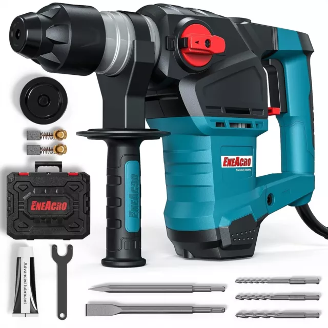 ENEACRO 1-1/4 Inch SDS-Plus 12.5 Amp Heavy Duty Rotary Hammer Drill with Case