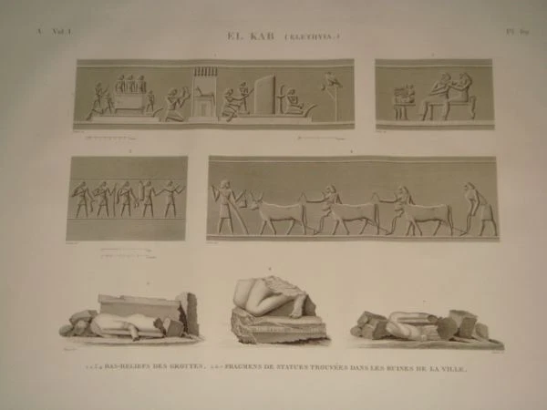 GRAVURE ORIGINALE DESCRIPTION EGYPTE Empire BAS-RELIEFS 9 EUR 132,00 ...