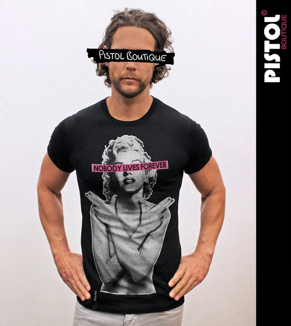 Pistol Boutique Men's Fitted Deep V-Neck T-Shirt - Black, Chest Logo, Plain Design 5 thumbnail image