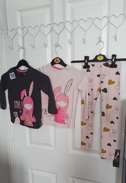 kid kids girls bundle size 4-5 years clothes top tops bottoms legging leggings