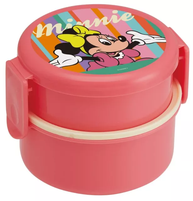 Skater Lunch Box Disney Retro Minnie Mouse 0.5l 2 Tiers Round Antibacterial