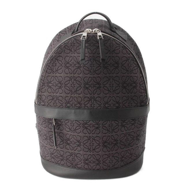 Loewe Anagram Jacqu Round Backpack Rucksack B664278X02 Black Appraised 175135