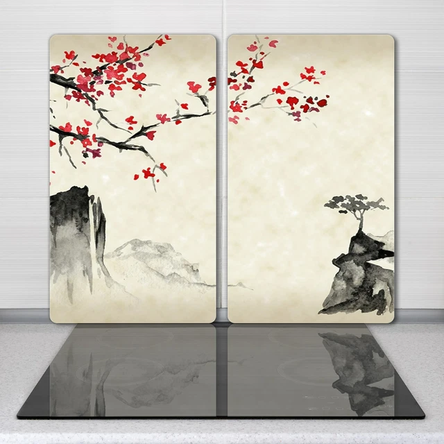 Planche à Découper En Verre Trempé Nymphéas De Monet | Lot De 2 | 30x52 Cm