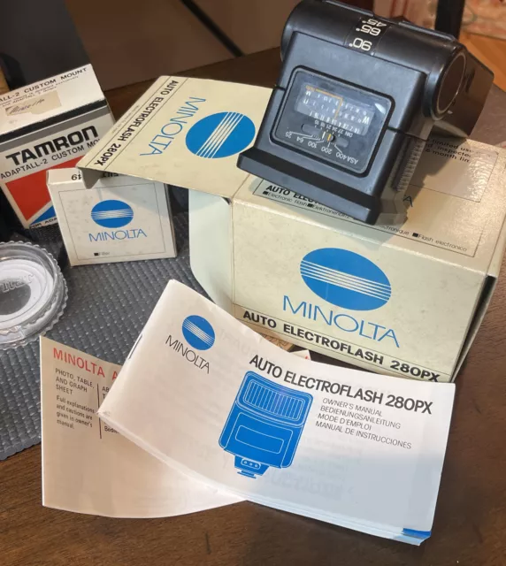 Lot of Photography Equipment Minolta Auto Electroflash 280PX Sears Flash JCP Len 2