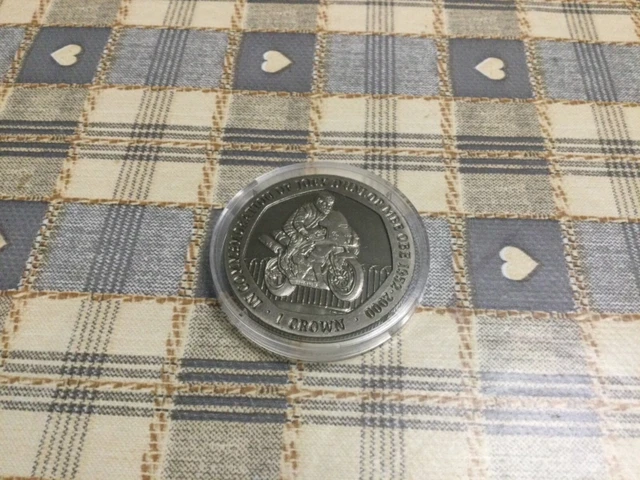 joey dunlop isle of man tt coin 2001 crown new