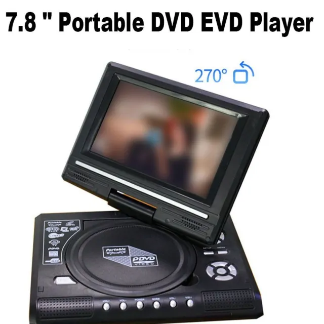 de jeu VCD Visionneuse MP3 Portable Lecteur DVD EVD 7,8 pouces Écran LCD