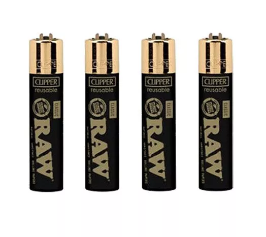 RAW Clipper Refillable Gas Lighter - White, Brown or Black - Plus Other Brands