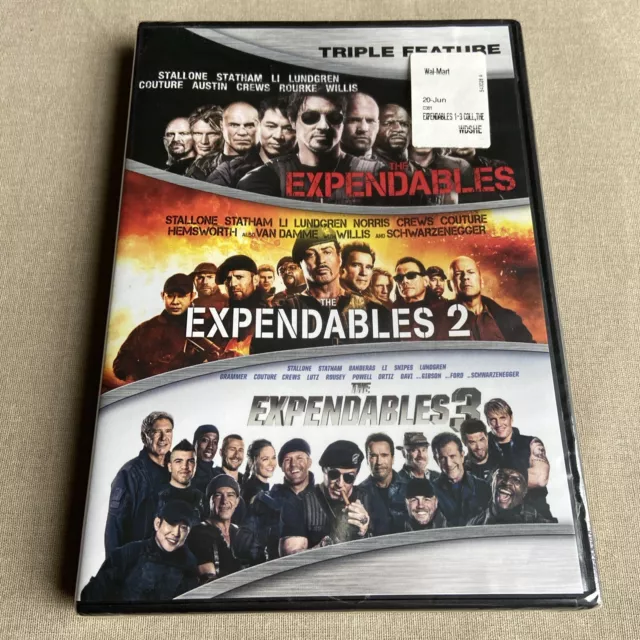 The Expendables 1 2 & 3 (DVD Trilogy NEW) Stallone Schwarzenegger Statham Willis