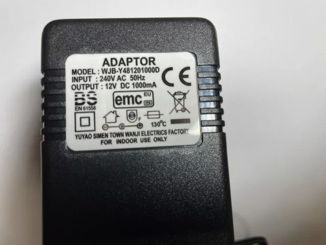 Ersatz für 13,5 V 1000mA AC-DC ungeregelter Adapter Netzteil UK Stecker 3