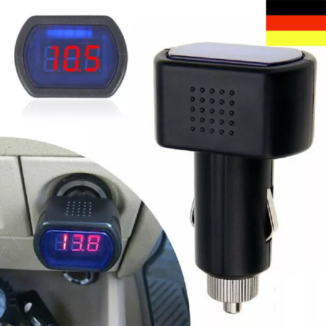 Profi Auto KFZ LED Rot Digital LED Spannungsmesser Voltmeter 12~24V Voltanzeige