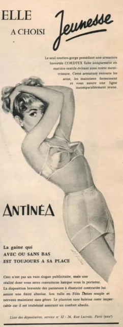 ▬► PUBLICITÉ ADVERTISING AD Antinéa Gaine R. Keller 1957