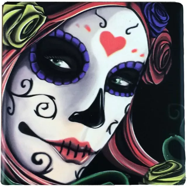 Sugar Skull Day of The Dead Sisters Coaster Set 2