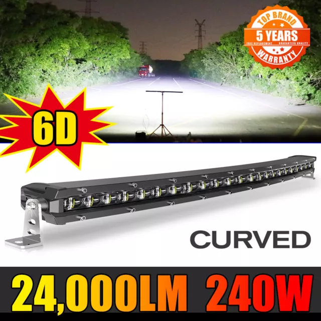 Ultra Slim Curved 26"inch LED Light Bar Spot Flood Truck Offroad Driving 4X4 SUV