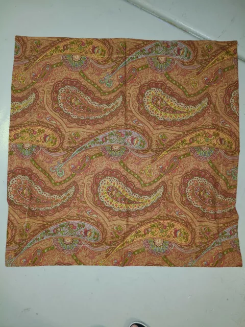 Pottery Barn "Salmon Pink Paisley" Euro Sham